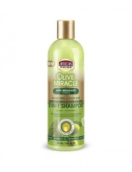 AFRICAN PRIDE OLIVE MIRACLE 2 in 1 SHAMPOO 12 OZ